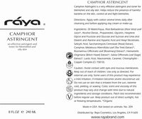 CAMPHOR ASTRINGENT (204) RAYA SPA