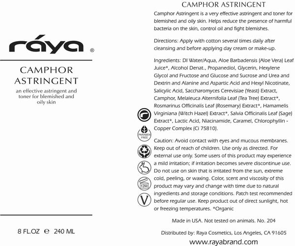 CAMPHOR ASTRINGENT (204) RAYA SPA