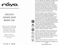 AZULEN HAND AND BODY OIL (451) RAYA SPA