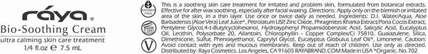 BIO-SOOTHING CREAM (702) RAYA SPA