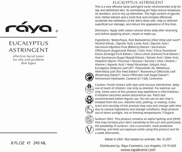 EUCALYPTUS ASTRINGENT (G-207) RAYA SPA