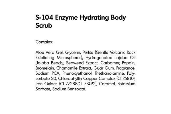 ENZYME HYDRATING BODY SCRUB (S-104) - rayaspa