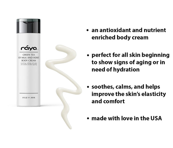 GREEN TEA SOY MILK AND HONEY BODY CREAM (S-523) RAYA SPA - rayaspa