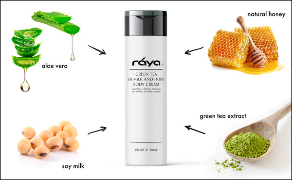 GREEN TEA SOY MILK AND HONEY BODY CREAM (S-523) RAYA SPA - rayaspa