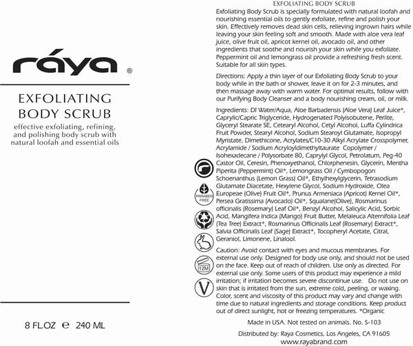 EXFOLIATING BODY SCRUB (S-103) RAYA SPA