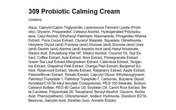 PROBIOTIC CALMING CREAM (309) - rayaspa
