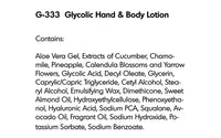 GLYCOLIC HAND AND BODY LOTION (G-333) - rayaspa